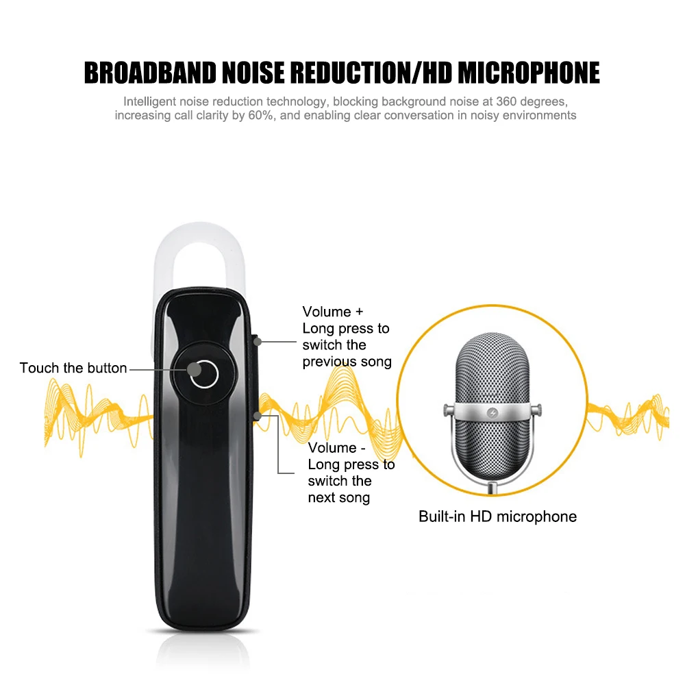 Гарнитура Bluetooth стереонаушники наушники вкладишы V4.1 Беспроводной громкой связи
