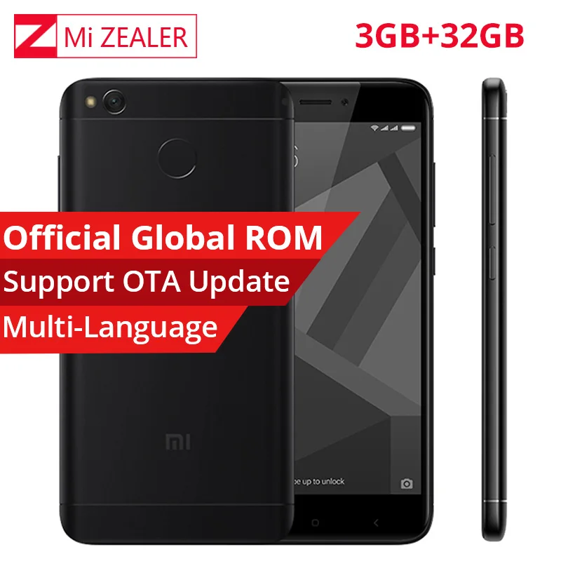 Оригинальный Xiaomi Redmi 4X3 ГБ Оперативная память 32 Встроенная мобильный смартфон