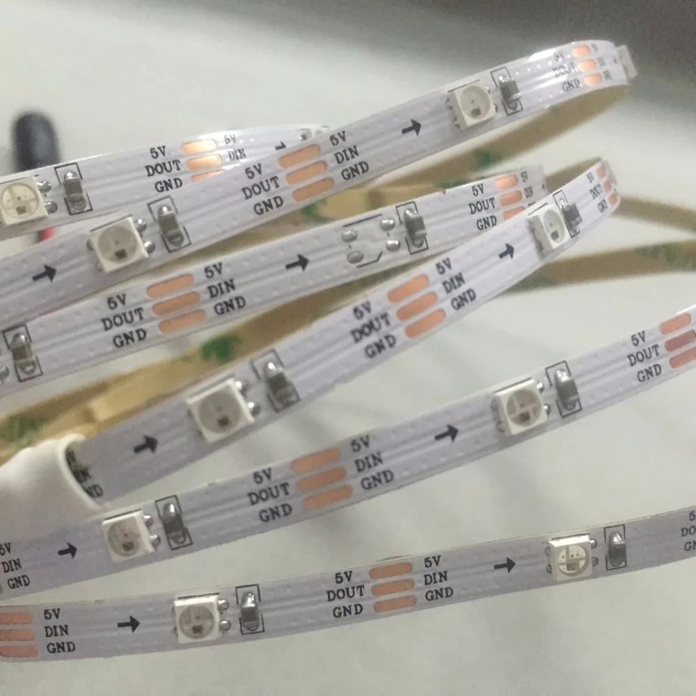 Адресуемые 30 светодиодов/м DC5V SK6812MINI 3535 светодиодные пиксельные полосы