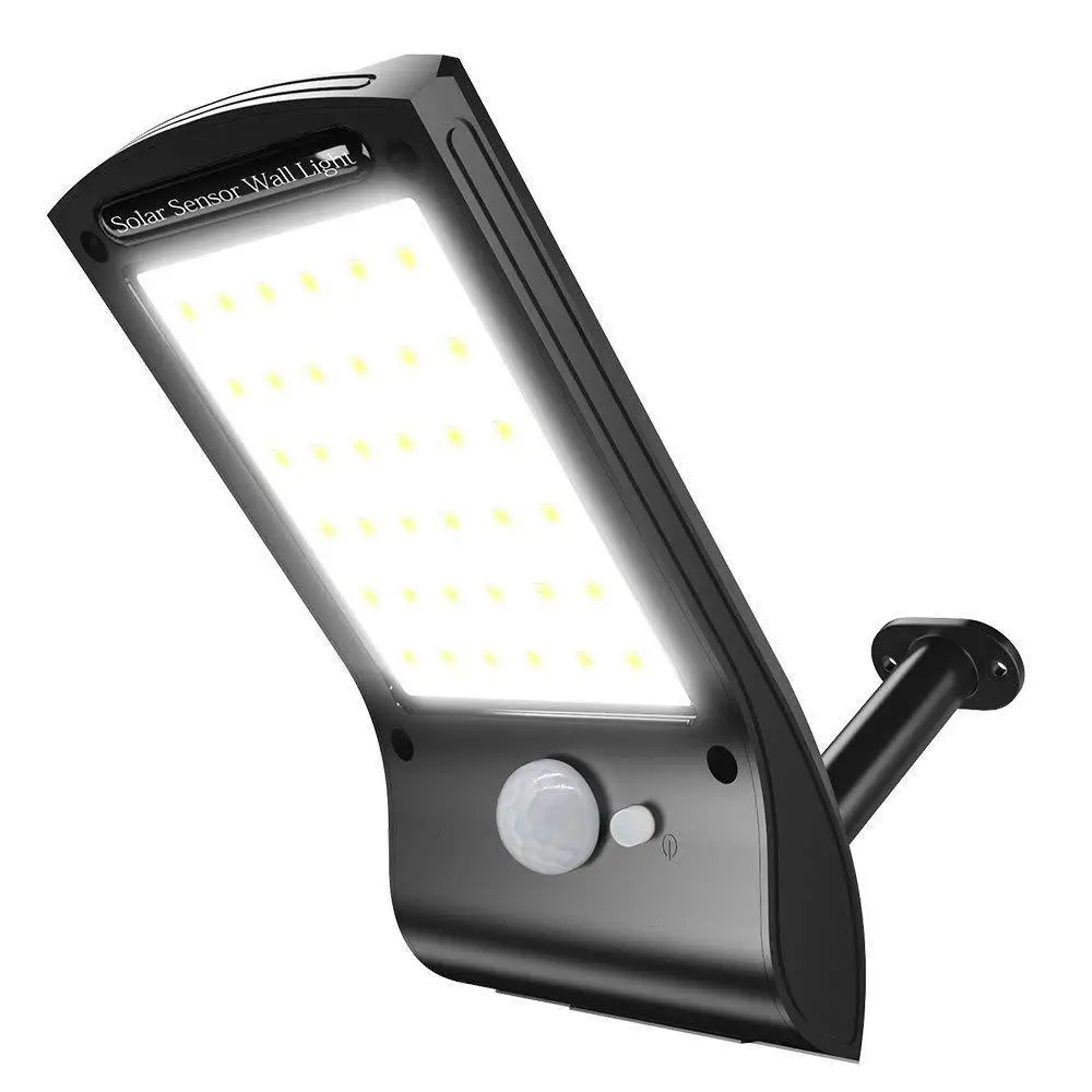 

Ourdoor Waterproof Solar Street Light Wall Lamp 2835SMD 36LED Light Control + Human Body Induction Solar Energy Sensing Angle120