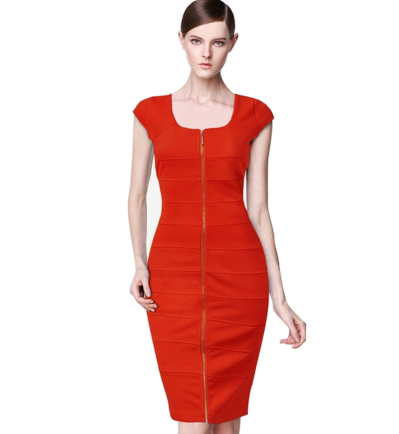 Женское прямое платье до колен элегантное облегающее карандаш без рукавов с