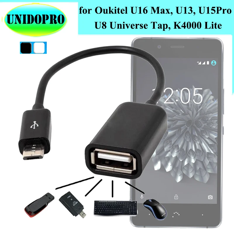 Фото Новый Micro USB 2 0 OTG кабель адаптер для Oukitel U16 Max U13 U15Pro U8 Universe Tap K4000 Lite On-the-go Host