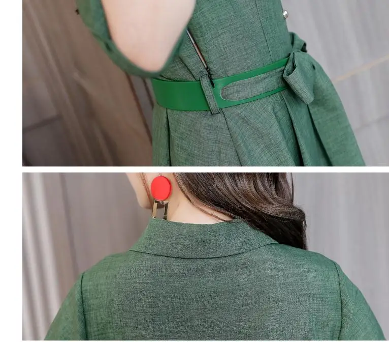 

2019 woman dress in Summer with New style fashion Long sleeve Stand collar dress