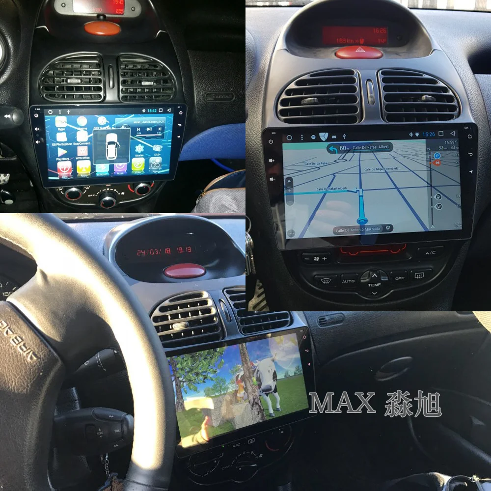 MAX GPS навигационная система 8 ядер 2G 32G Android 1 Автомобильный DVD плеер для Peugeot 206 2000 2016