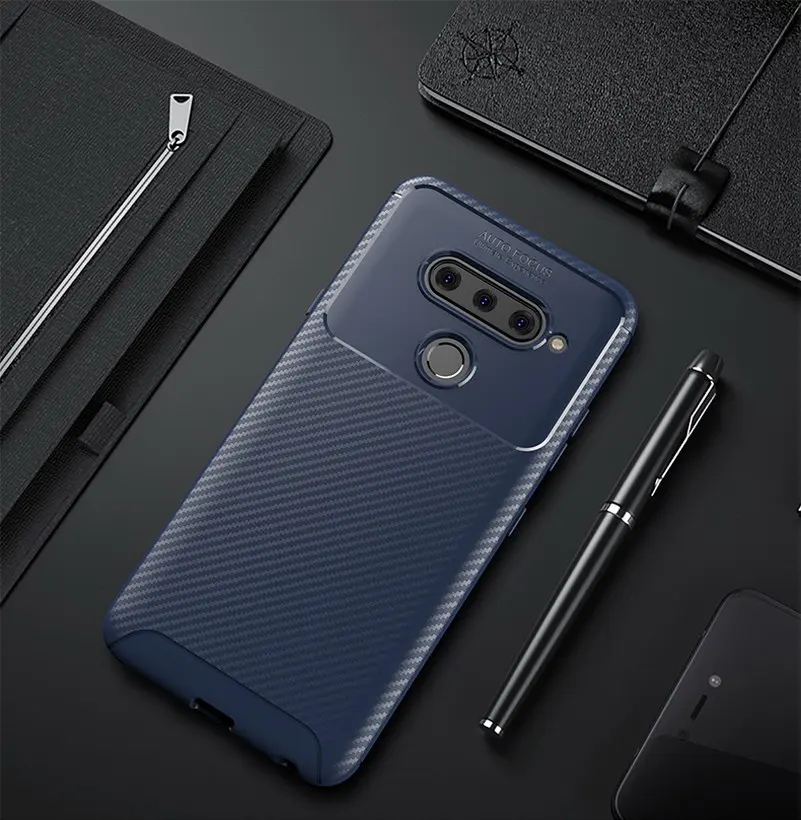 Роскошный чехол для телефона LG V40 Броня Fundas Мягкий силиконовый Крышка V 40 Капа на