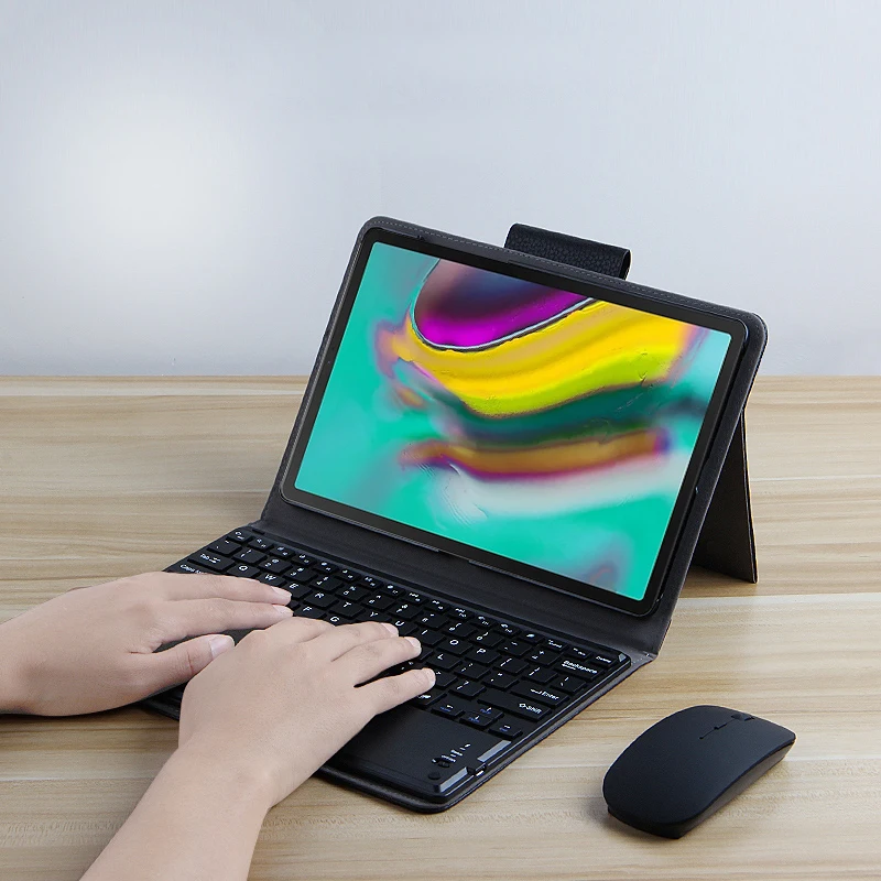 Чехол с Bluetooth клавиатурой для Samsung Galaxy Tab A 10 1 2019 дюйма искусственная кожа защитный