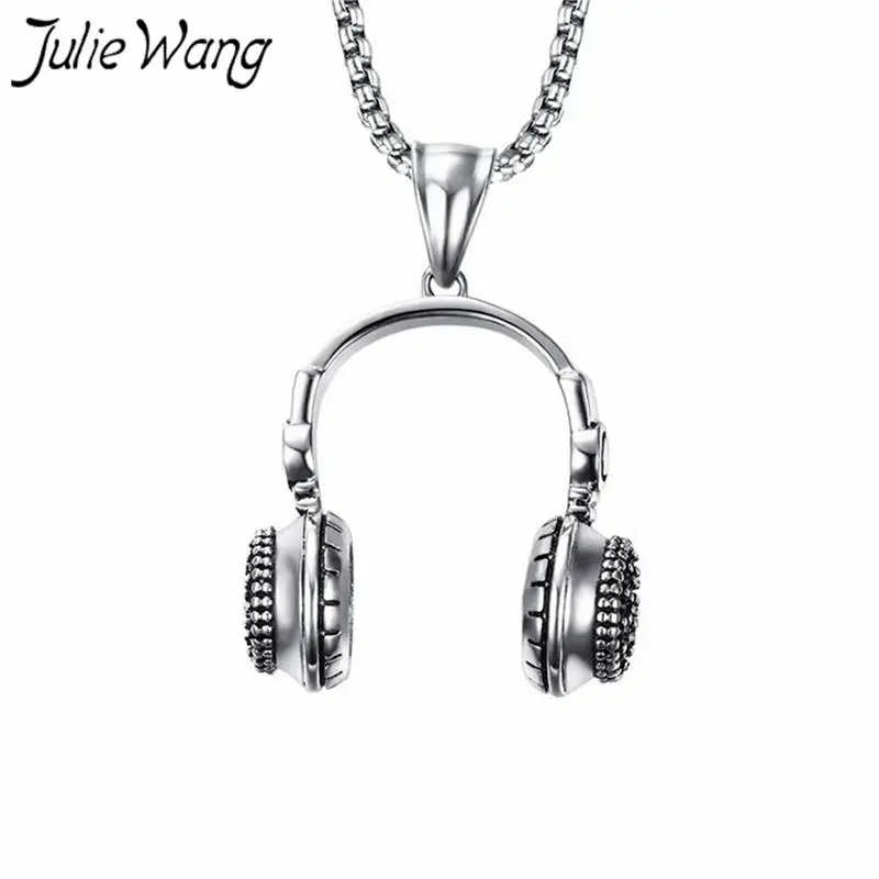 Julie Wang музыкальная версия гарнитура в стиле хип хоп ювелирные изделия мужское