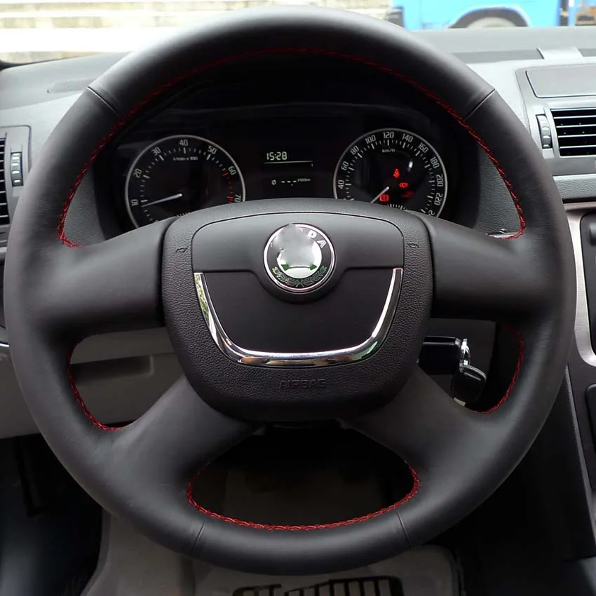

Чехол для Skoda Октавия Рапид, чехлы для рулевого колеса из натуральной кожи