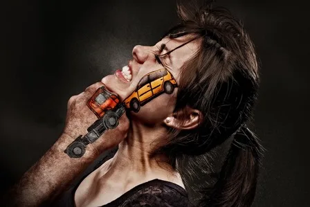 Абстрактные Женщины Мужчины болезненный бой Татто грузовик автомобиль