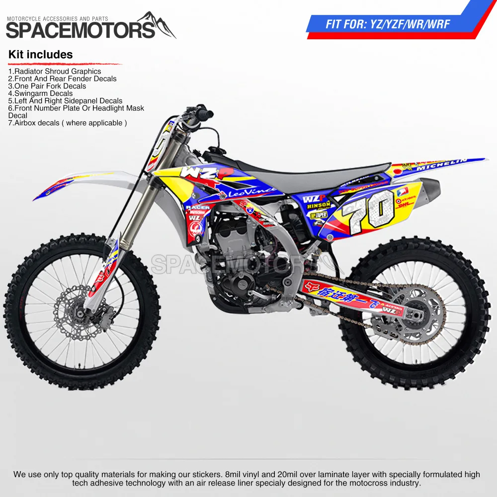 Наклейки для мотоцикла dirtbike mx fmx stunt YZF YZ WR WRF F X 96 15 3 м виниловые наклейки 125 250 426 450