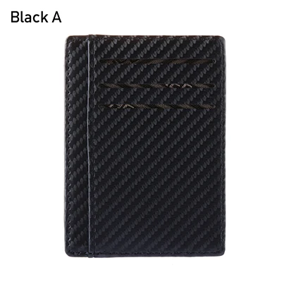 Black A 1 шт. мужской тонкий кошелек с блокировкой RFID из искусственной кожи, кредитный держатель для карт, карман для монет, анти-вор, кредитный держатель для карт - Цвет: Black A