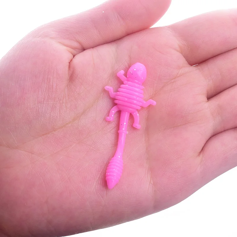 10 шт./лот, Мягкая приманка, червь, светящиеся приманки, рыболовные приманки, наживки, 50 мм, 1,2 г, силиконовая приманка с запахом соли, окуня, щука, приманка для джигинга