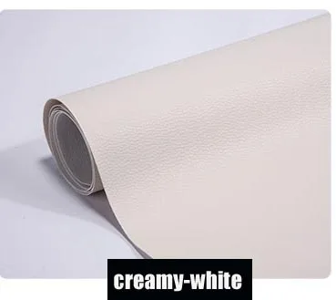 creamy white 50 см* 137 см/лот Премиум самоклеющиеся кожаные чехлы для ремонта диванов, чехлы для автомобильных стульев и кроватей, накладные наклейки для ремонта диванов - Название цвета: creamy white