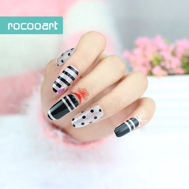 Женский Маникюр Rocooart Y5107 новый блестящий клей для дизайна ногтей наклейки в