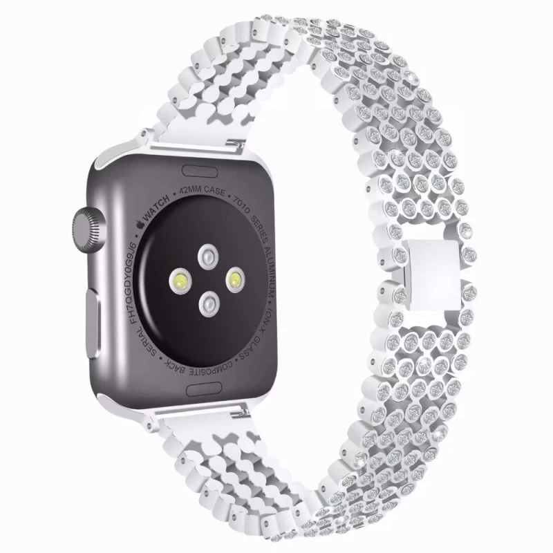 Ремешок для часов Apple Watch Series 4 5 44 мм 40 со стразами из нержавеющей стали iWatch 3 2 1 42 38 |