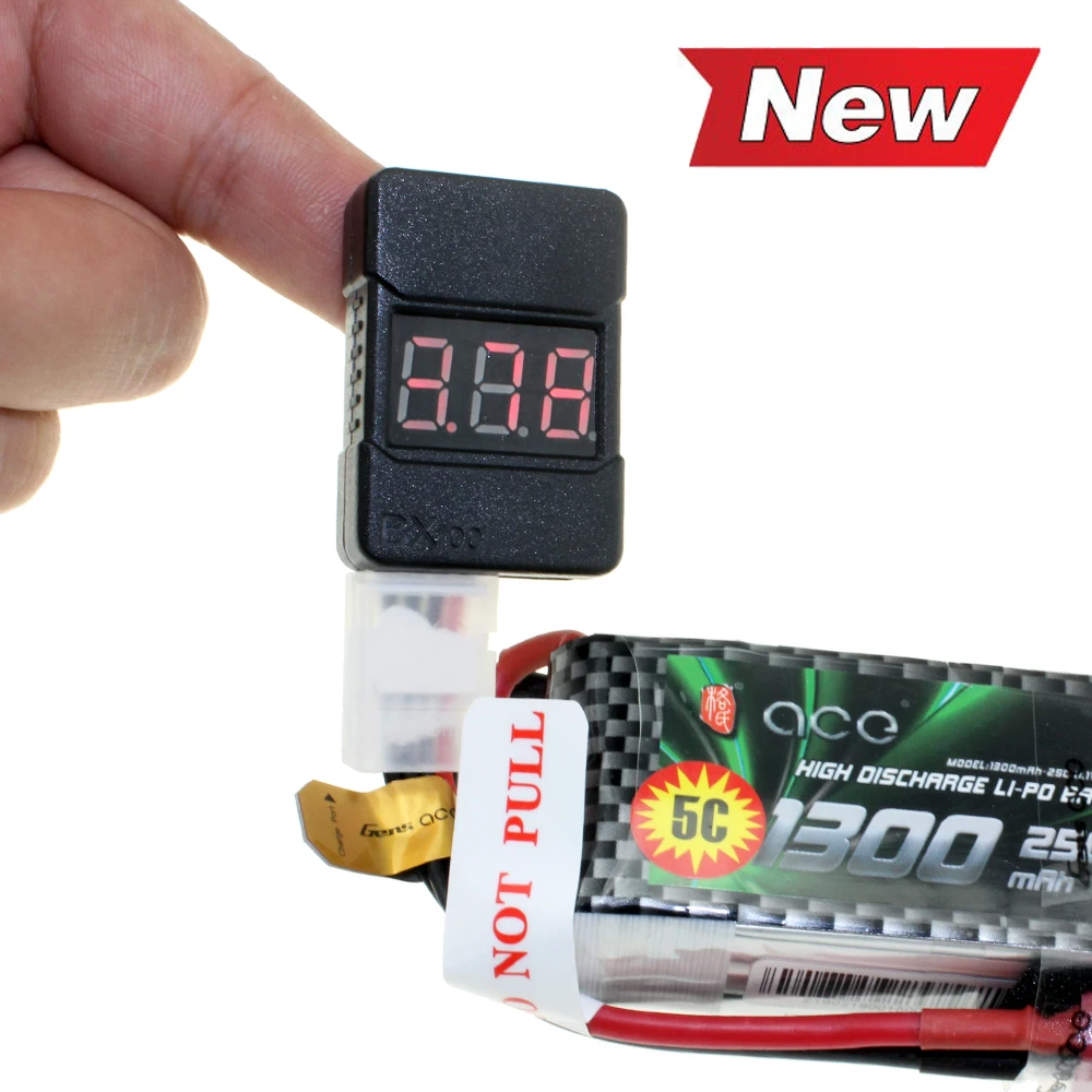 Аварийный сигнал низкого напряжения 1-8S Lipo/li-ion/Fe тестер на батарейках 2 в 1