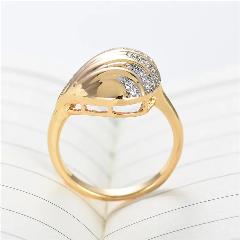 BUDONG Unique Design Cubic Zircon Pave Setting Finger Ring Engagement Wedding Party Women Fashion New Rings Jewelry XUR626 | Украшения и