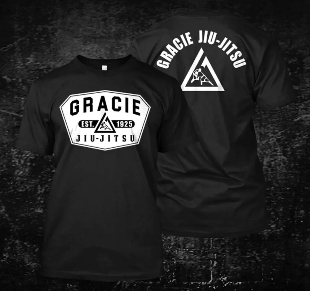 Горячая Gracie Jiujitsu Fighter-Custom футболка - Цвет: 1