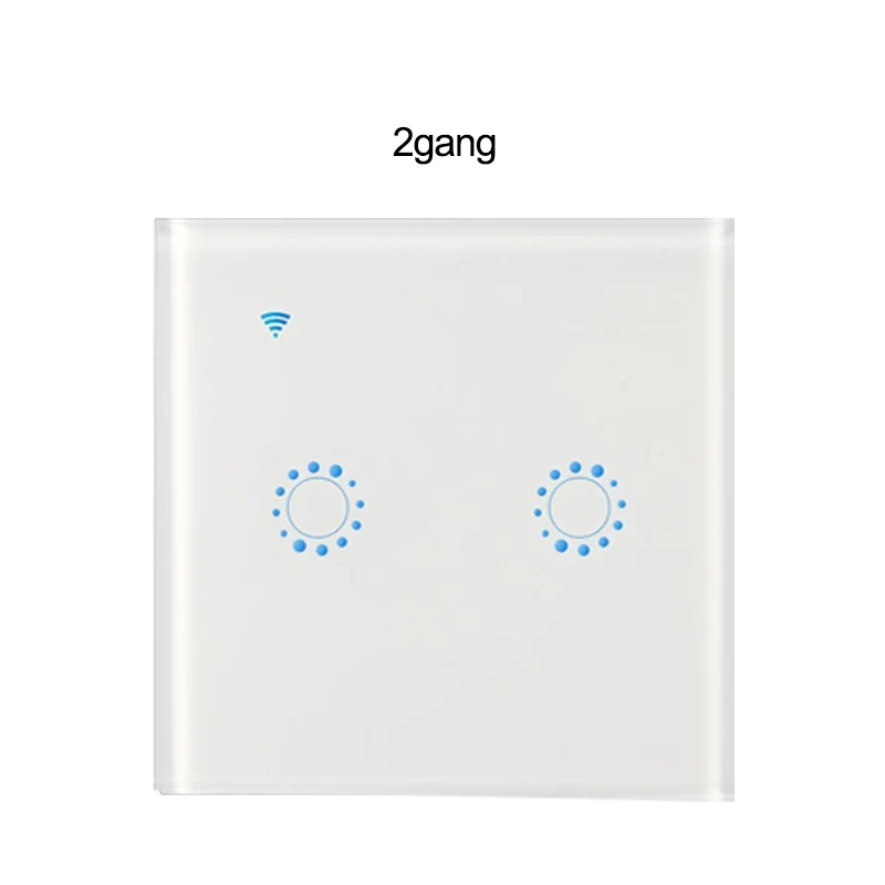 White 2gang Ewelink ЕС/Великобритании Smart Wi-Fi настенный сенсорный выключатель 1/2/3 Стекло Панель умного дома светильник переключатель голосового управления по Alexa Google home - Комплект: White 2gang