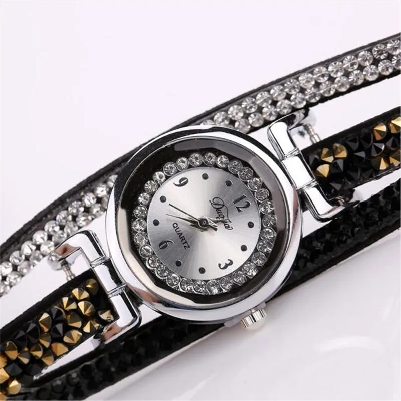 

Relojes Mujer 2018 Woman Watches Chic Diamond Leather Bracelet Lady Womans Wrist Watch Gift Relogio Feminino Dropship #D