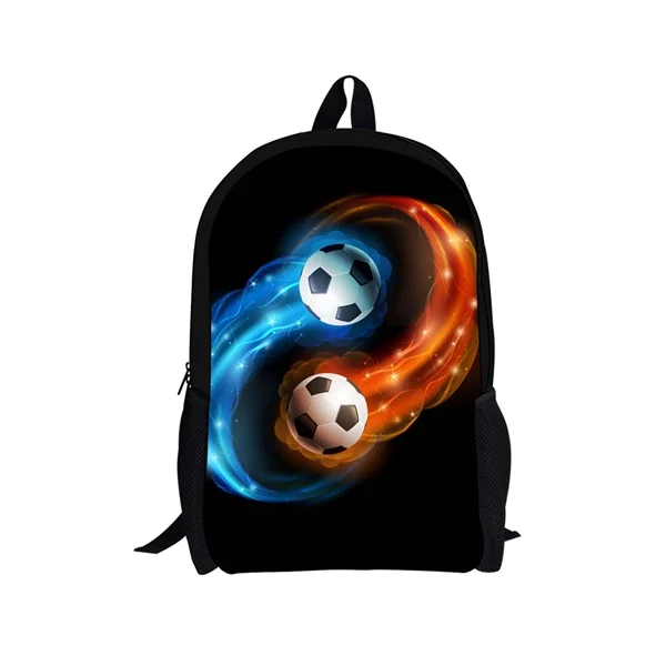 W080C INSTANTARTS Cool 3D Ice Soccerly Ball, школьная сумка с принтом для мальчиков-подростков, повседневные сумки для книг на плечо, детские сумки для книг, рюкзак - Цвет: W080C