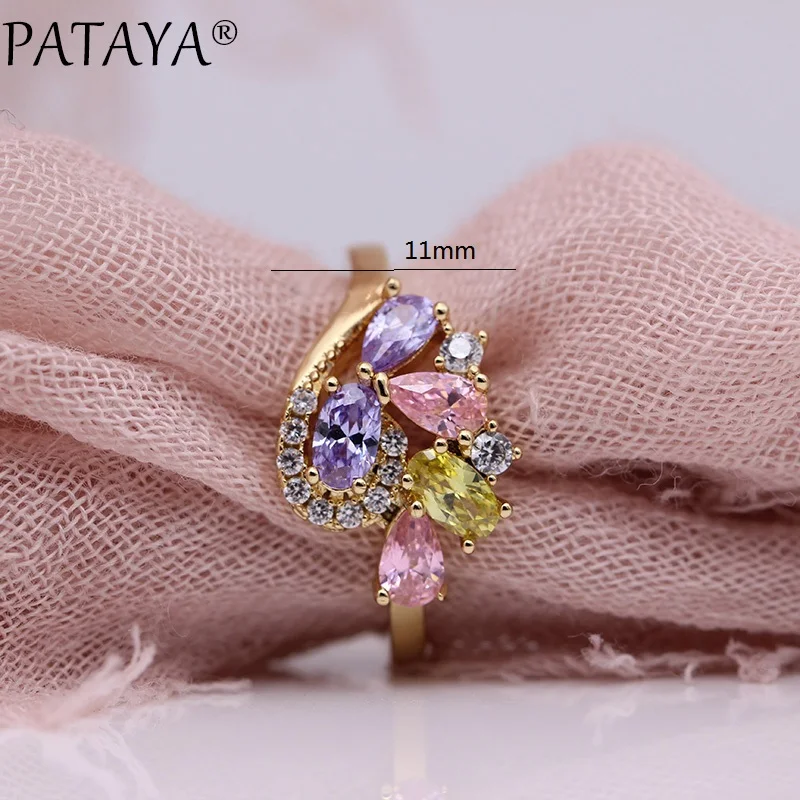 Женские кольца из розового золота PATAYA овальное Ювелирное Украшение разных
