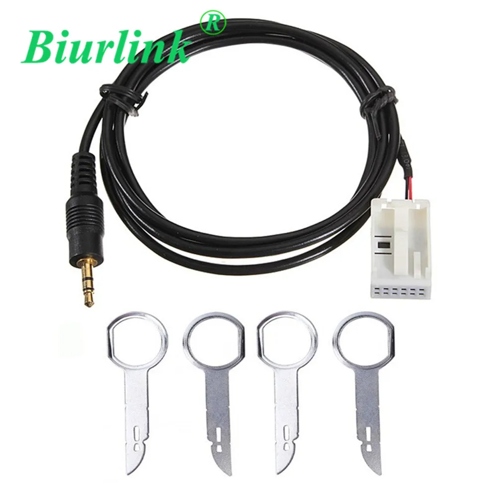 Biurlink 4 шт. ключи для удаления CD + 12Pin AUX кабель Citroen C2 C5 Sega Peugeot 307 308 407 408 507 VDO RD4