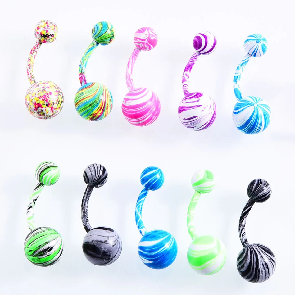 1 шт. пирсинг для пупка с 3D принтом 14 г|jewelry pirsing|body jewelrypircing umbigo |