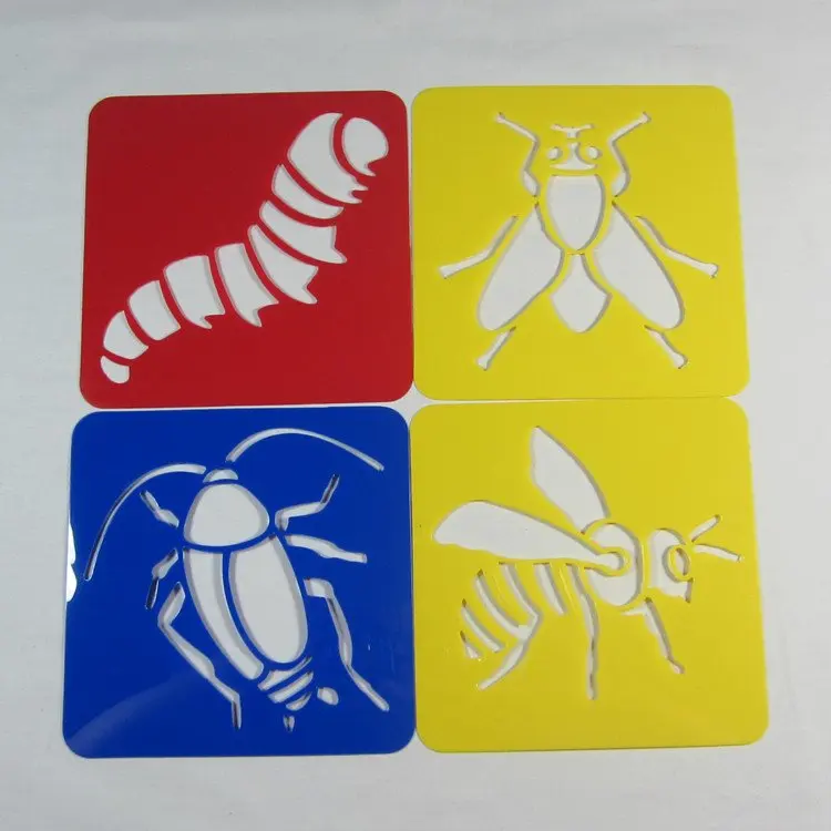 12 шт./лот трафареты для рисования с изображением насекомых бабочек пчелы шаблон