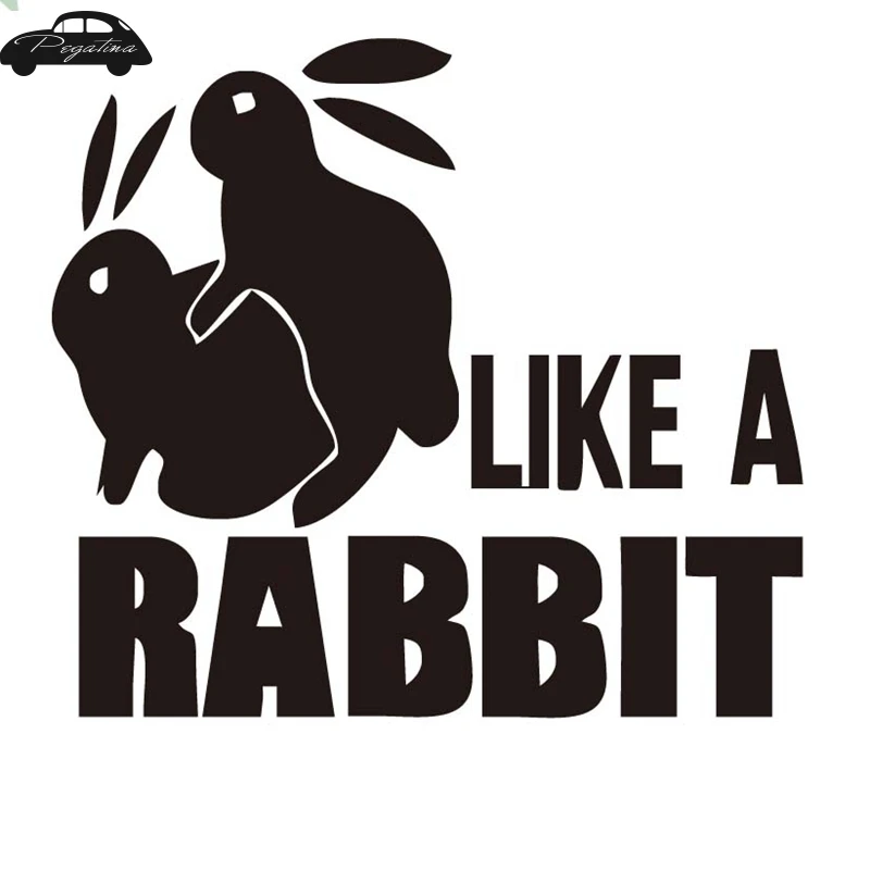 Кролик сексуальная маленькая Автомобильная виниловая наклейка забавная на
