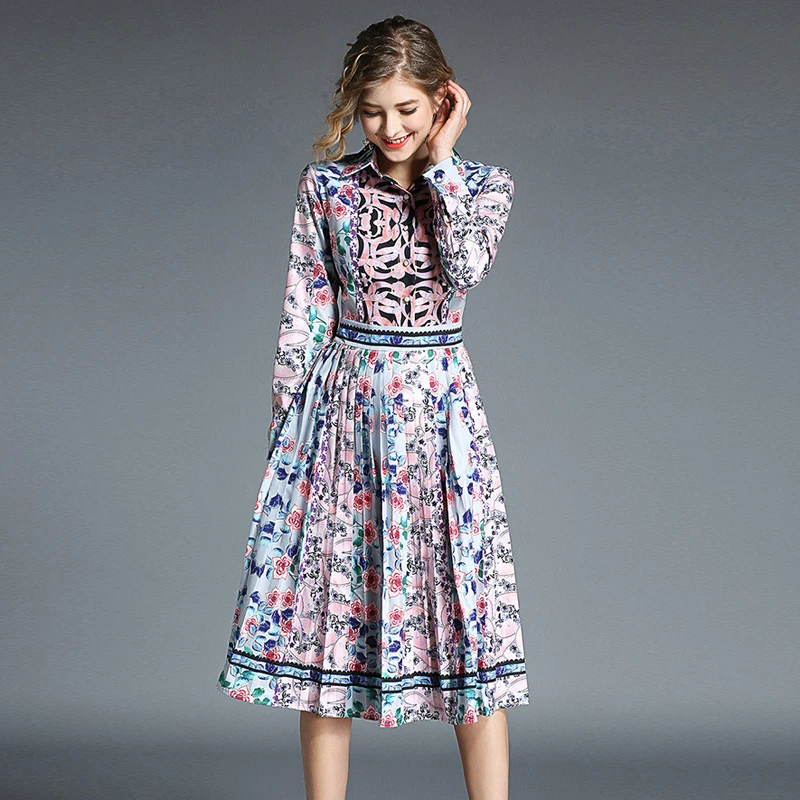 Новые поступления осенние платья для Для женщин 2018 моды взлетно-посадочной