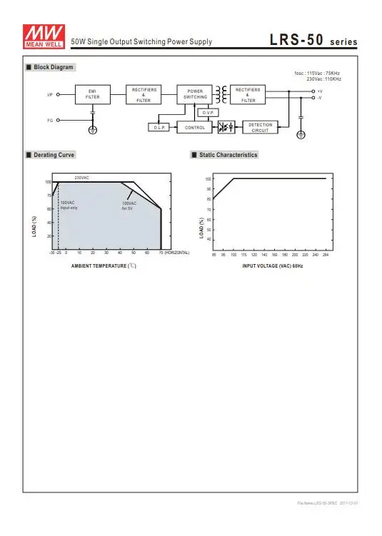 Бренд MEAN WELL представляет LRS-35 50 75 100 W 3,3 V 5V 12V 15V 24V 36V 48 V meanwell LRS-100 3,3 до 5 лет, 12 предметов в упаковке 15 24 36 48 V 100 W импульсный источник Питание