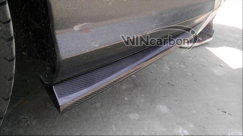 Настоящее карбоновое волокно заднего расширения бампера 1 пара для Mercedes Benz W204 C63 AMG боковая юбка 2012