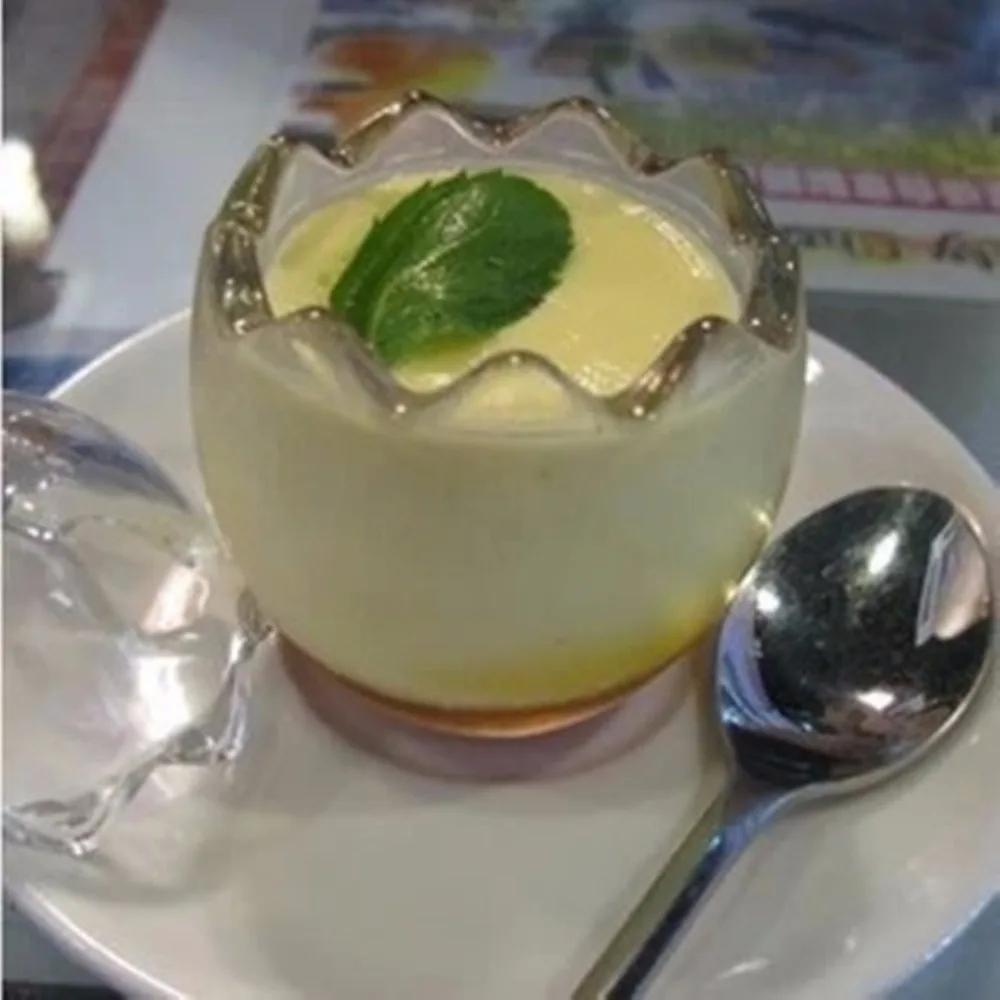 Цеартивный стеклянный в виде яйца десертная чашка прекрасное мороженое чаша Smoth