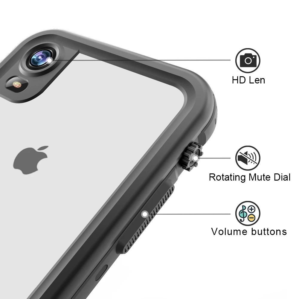 Для iphone XR Redpepper водонепроницаемый IP68 Подводный 2 м жизни водонепроницаемый противоударный жесткий водонепроницаемый чехол для iphone XR