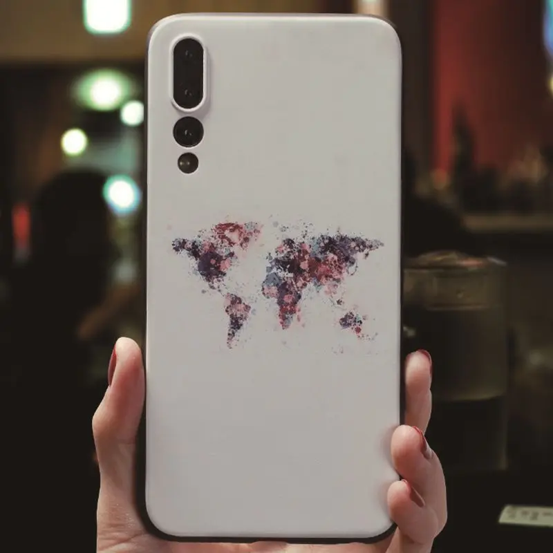 MaiYaCa, розовая карта мира, черный мягкий чехол для телефона iPhone 7, 8, Xr, XS Max, чехол для huawei P9, P10, P20, P20pro, honor 9, 10, V9, V10 - Цвет: A13