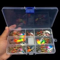 30pcs10pcs boxed rotating spoon kit lure fishing lures artificial baits metal fish hooks bass trout perch pike rotating sequins