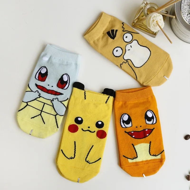 4 стиля носки по щиколотку Pokemon Go косплей карманные монстры Носки с рисунком