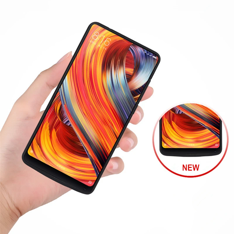 Тонкий чехол с зарядным устройством для Xiaomi Mi MIX 2 внешним аккумулятором 6000 мАч