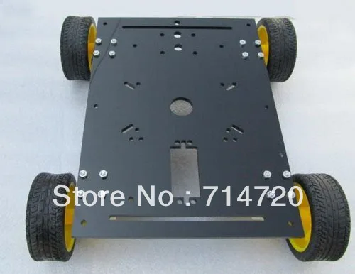 Бесплатная доставка 4WD Волшебный автомобиль 4-колесный робот шасси Максимальная