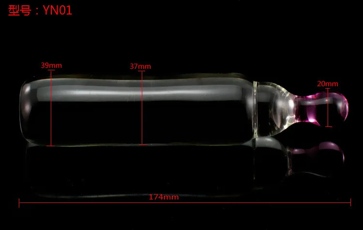 Полутяжеленная пустышка стеклянный фаллоимитатор стержень гладкий и мягкий