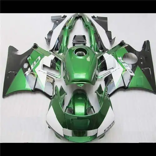 

New! Full fairing kit for CBR 600 F2 1991 1992 1993 1994 black white green fairings set CBR600 91 - 94 aftermarket-Nn