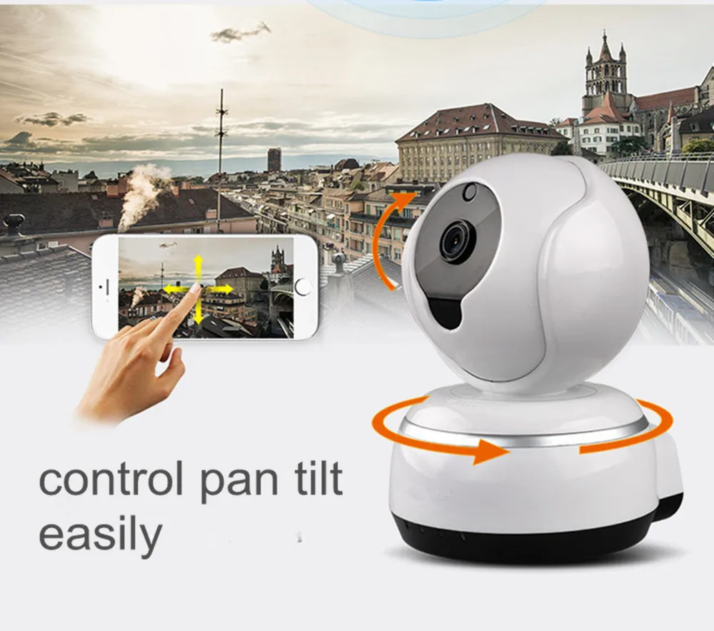 Ip-камера видеонаблюдения Wi-Fi ptz 720p hd sd-карта | Безопасность и защита