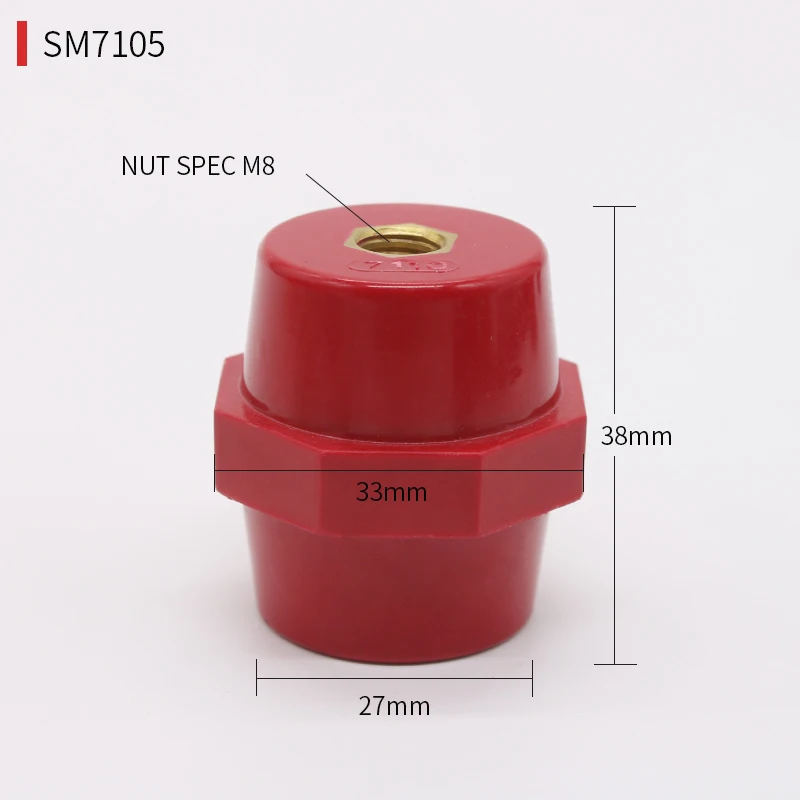 SM7105 M8 Fusiform изоляторы применяются к распределительному шкафу высокого и низкого