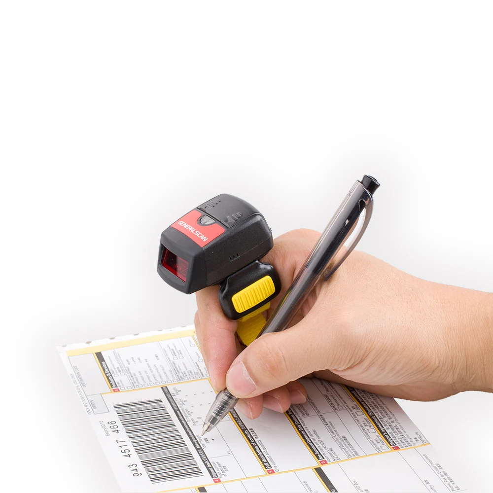 Китайский кольцевой сканер штрих-кода 1D лазерный беспроводной Bluetooth мини-сканер