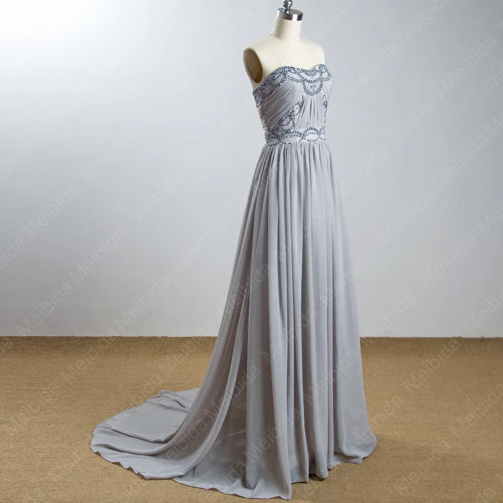 Real Chiffon Evening Dress Beading Sweetheart Neckline Off the Shoulder A Line Pleat Full Length Fashion Mother Daughter | Свадьбы и