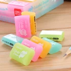 Ластики пластиковые цветные для детей, 3 шт., карандаш для учеников, карандаш для рисования скетчей, школьная, домашняя, учебная, карточка для ответа, для офиса, художественного класса 7554