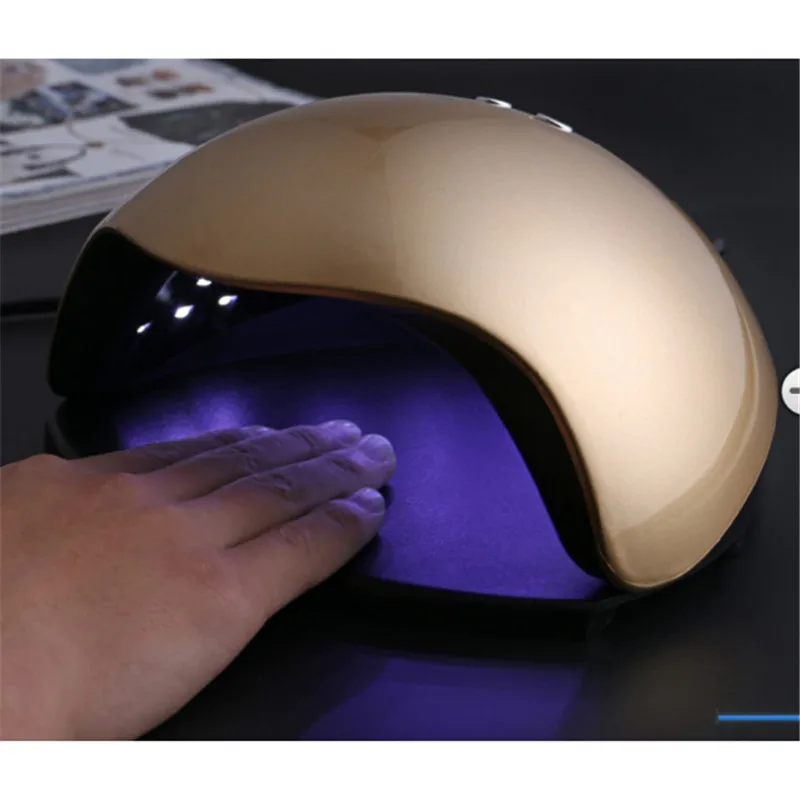 48 Вт золотой УФ светодиодный светильник профессиональная Сушилка для ногтей SUN5