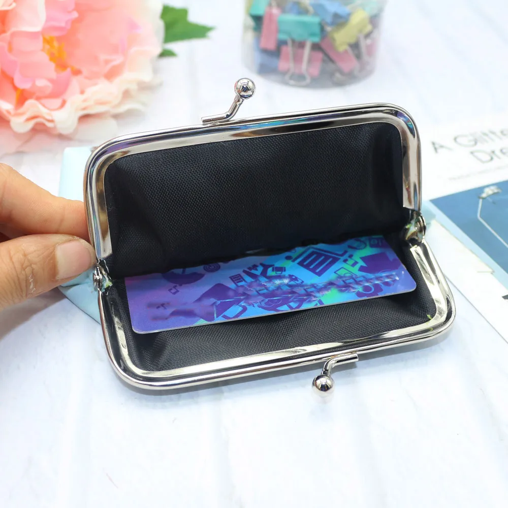 Винтажные женские кошельки с принтом кошелек на застежке для девушек Дамский