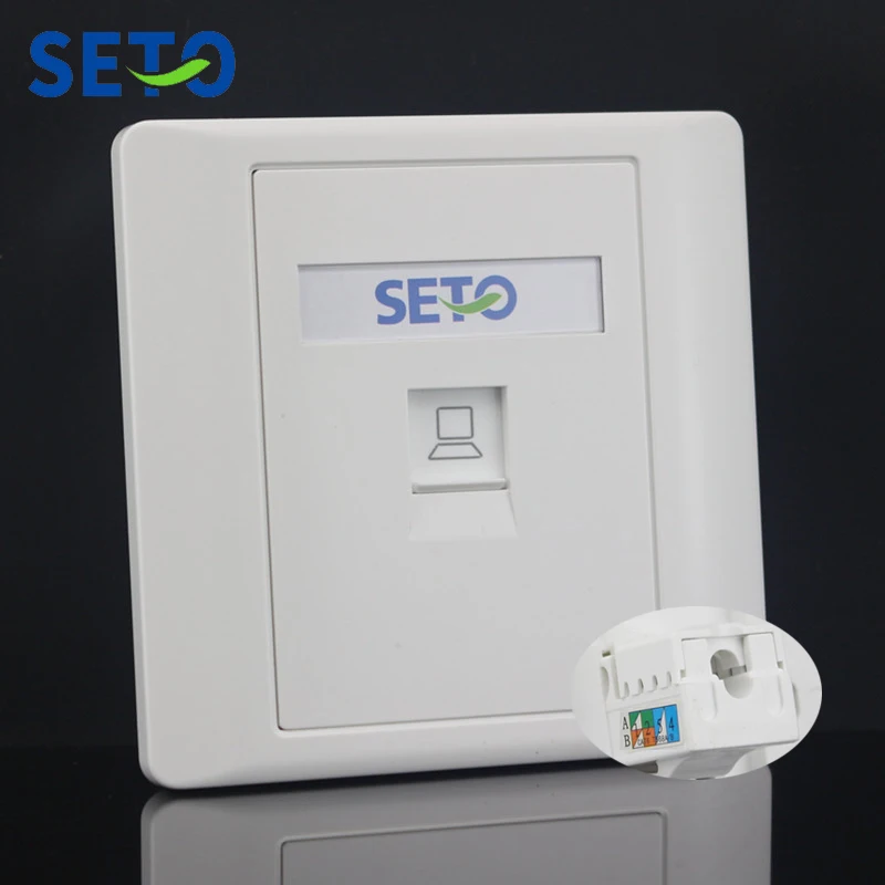SeTo 86 Тип один порт сеть Lan RJ45 Cat6 настенная пластина гнездо Keystone Лицевая